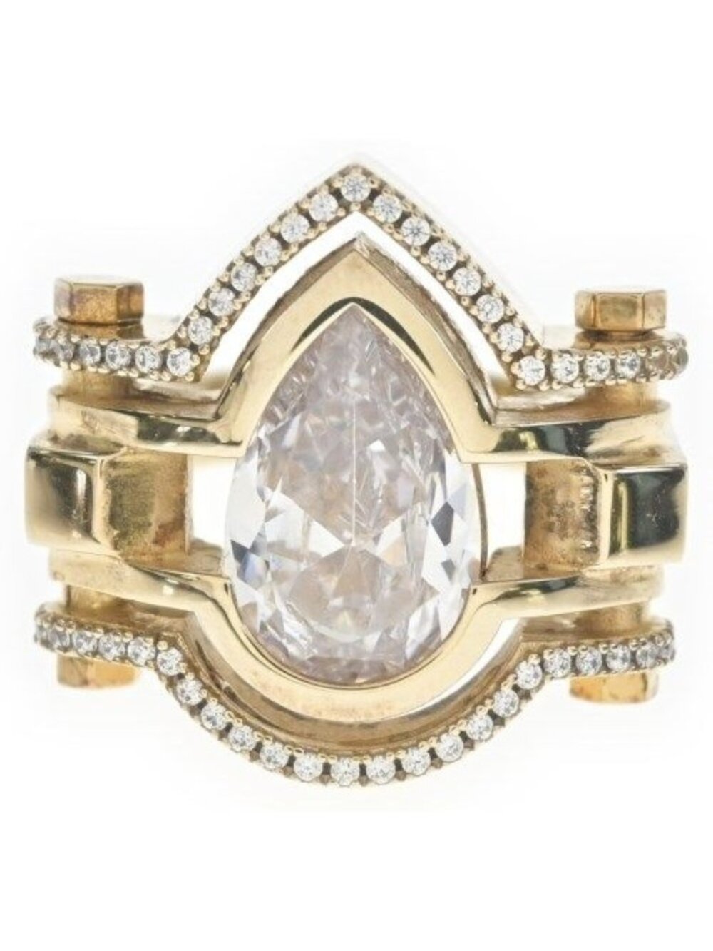 Bottega Veneta Cubic Zirconia Ring